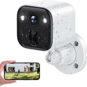Wireless Outdoor Security Camera - White